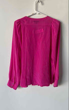 Load image into Gallery viewer, J. Crew Womens Pink Long Sleeve Pleated Button Front Popover Blouse Top Size L