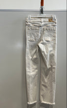 Load image into Gallery viewer, Zara Womens White Denim Pockets High Rise Raw Hem Straight Leg Jeans Size 2