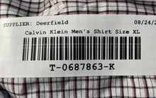Load image into Gallery viewer, Calvin Klein Mens White Wrinkle Free Stretch Dress Shirt Size XL 17-17.5 34/35