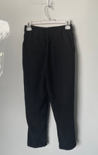 Load image into Gallery viewer, Zara Womens Black Pleated Slash Pocket Straight Leg Ankle Pants Size XS