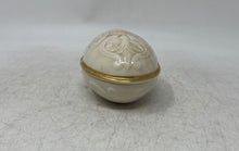 Load image into Gallery viewer, Lenox Fine Porcelain Embossed Gold Trim Collectible Oval Shape Trinket Box