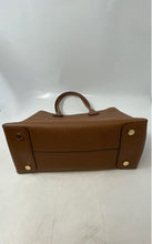 Load image into Gallery viewer, Michael Kors Womens Brown Leather Bottom Studs Shoulder Strap Satchel Handbag