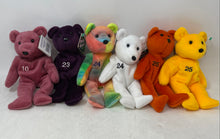 Load image into Gallery viewer, Set Of 6 Pcs Salvino's 1998 Plush Bear Mixed Variety Bamm Beano's Toy With Tag