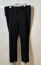 Load image into Gallery viewer, Anne Klein Womens Black Flat Front Slash Pocket Straight Leg Dress Pants Size 14