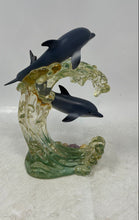 Load image into Gallery viewer, Lenox Diving Dolphins Riding The Sea Wave Collectible Decor Figurine