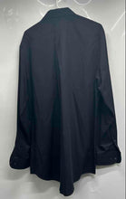 Load image into Gallery viewer, Stafford Mens Black Long Sleeve Performance Super Dress Shirt Size 17.5 36-37