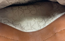 Load image into Gallery viewer, Calvin Klein Womens Brown Signature Top Handle Adjustable Strap Backpack