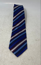 Load image into Gallery viewer, Baroni Mens Multicolor Striped Silk Keeper Loop Adjustable Designer Tie