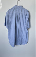 Load image into Gallery viewer, Tommy Hilfiger Mens Blue Cotton Short Sleeve Collared Button-Up Shirt Size L