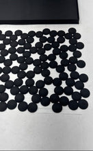 Load image into Gallery viewer, Set Of 2 Pieces Black Matte Silicone Round Mosaic Tile Sheet Placemats