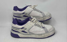 Load image into Gallery viewer, Zara Mens Purple & White Leather Lace-Up Sneaker Shoes Size 45