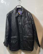 Load image into Gallery viewer, Nicola D'Angelo Nida Mens Black Long Sleeve Leather Full-Zip Jacket Size XL