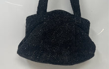 Load image into Gallery viewer, Paris Charlet Womens Black Beaded Double Handle Mini Shoulder Handbag