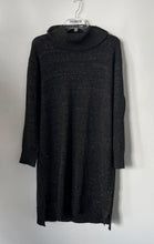 Load image into Gallery viewer, Nine West Womens Black Long Sleeve Turtleneck Pullover Sweater Dress Size Large