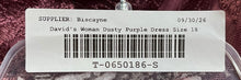 Load image into Gallery viewer, David's Bridal Womens Dusty Purple Sleeveless Bridesmaid Dress Size 18