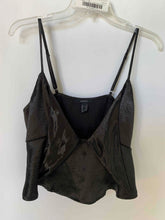 Load image into Gallery viewer, Forever 21 Womens Black Spaghetti Strap Plunge Neck Cropped Blouse Top Size M