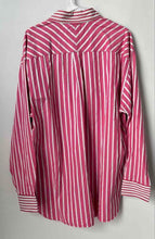 Load image into Gallery viewer, Tommy Hilfiger Mens Pink White Striped Long Sleeve Button-Up Shirt Size XL