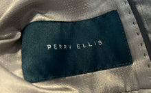 Load image into Gallery viewer, Perry Ellis Mens Gray Long Sleeve Notch Lapel Stretch Two-Button Blazer Size 42R