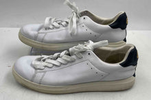 Load image into Gallery viewer, Authentic Tory Burch Womens White Black Leather Sneaker Shoes Size 8M Damaged