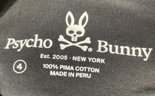Load image into Gallery viewer, Psycho Bunny Mens Black Cotton Short Sleeve Crew Neck Pullover T-Shirt Size 4