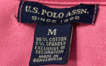 Load image into Gallery viewer, U.S. Polo Assn. Womens Pink Spread Collar Short Sleeve Polo Shirt Size Medium