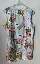 Load image into Gallery viewer, Denim & Co. Womens Multicolor Printed Split Neck Tunic Blouse Top Size Medium