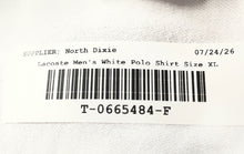 Load image into Gallery viewer, Lacoste Mens White Cotton Slim Fit Short Sleeve Polo Shirt Size XL