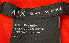 Load image into Gallery viewer, Armani Exchange Womens Orange Short Sleeve V-Neck Regular Fit Mini Dress Size 10