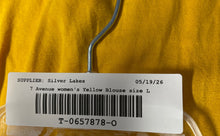 Load image into Gallery viewer, 7 Avenue Design Studio New York & Company Womens Yellow Blouse Top Size L