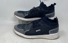 Load image into Gallery viewer, Boss Mens Extreme Knit Blue White Lace-Up Low Top Sneaker Shoes Size EUR 44