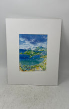 Load image into Gallery viewer, Blues And Greens Antigua Caribbean Coastal Landscape Painting By English Harbour