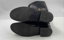 Load image into Gallery viewer, Authentic Tory Burch Womens Eloise Black Leather Riding Boots Size 7M Damaged