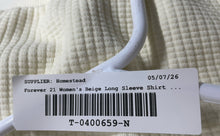 Load image into Gallery viewer, Forever 21 Womens Beige Long Sleeve Cropped Pullover Sweatshirt Size Small