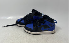 Load image into Gallery viewer, Nike Kids Air Jordan 1 Mid 640734-077 Black Blue Lace-Up Sneaker Shoes Size 11C