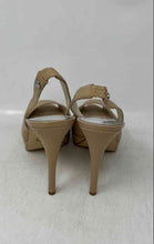 Load image into Gallery viewer, Michael Kors Womens Tan Leather Peep Toe Stiletto Slingback Heels Size 8M