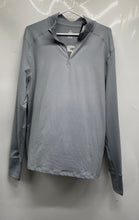 Load image into Gallery viewer, Under Armour Mens Gray Thumbholes Long Sleeve Quarter-Zip Pullover Shirt Size L