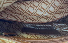 Load image into Gallery viewer, Tignanello Womens Brown Beige Leather Inner Zip Pocket Crossbody Handbag