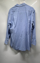 Load image into Gallery viewer, Tommy Hilfiger Mens Blue Plaid Print Long Sleeve Collared Dress Shirt Size L