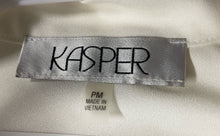 Load image into Gallery viewer, Kasper Womens White Sleeveless V-Neck Easy Care Pullover Blouse Top Size PM