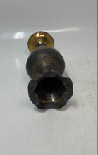 Load image into Gallery viewer, Brass Intricate Floral Engraved Scalloped Edge Decorative Collectible Bud Vase