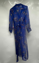 Load image into Gallery viewer, Vince Camuto Womens Multicolor Floral Long Sleeve Collared Shirt Dress Size M