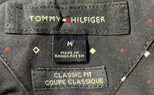 Load image into Gallery viewer, Tommy Hilfiger Mens Blue Printed Short Sleeve Classic Fit Button-Up Shirt Size M