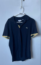 Load image into Gallery viewer, Lacoste Mens Blue Cotton Short Sleeve Collared Slim Fit Polo Shirt Size Large