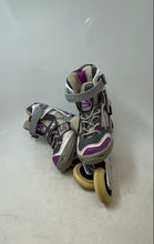 Load image into Gallery viewer, Roller Derby Womens Aerio Q-60 Gray Purple Adjustable Inline Skates Size 5