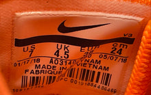 Load image into Gallery viewer, Nike Womens Huarache City Low A03140-800 Orange White Black Sneaker Shoes Size 7