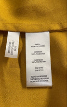 Load image into Gallery viewer, Calvin Klein Womens Yellow Long Roll Tab Sleeve Button Front Blouse Top Size S
