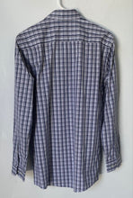 Load image into Gallery viewer, Hugo Boss Mens White Blue Plaid Long Sleeve Dress Shirt Size 15.5 32/33 40
