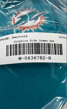 Load image into Gallery viewer, 47 Kids Green Miami Dolphins Logo Embroidered Adjustable Football NFL Cap