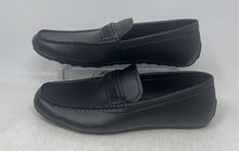 Load image into Gallery viewer, Calvin Klein Mens Black Leather Moc Toe Slip-On Driving Loafer Shoes Size 10
