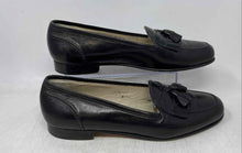 Load image into Gallery viewer, Bragano Mens Black Leather Classic Tassel Slip-On Low Top Loafer Shoes Size 12 M